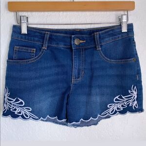Embroidered Denim Shorts By Crazy 8 Sz 12